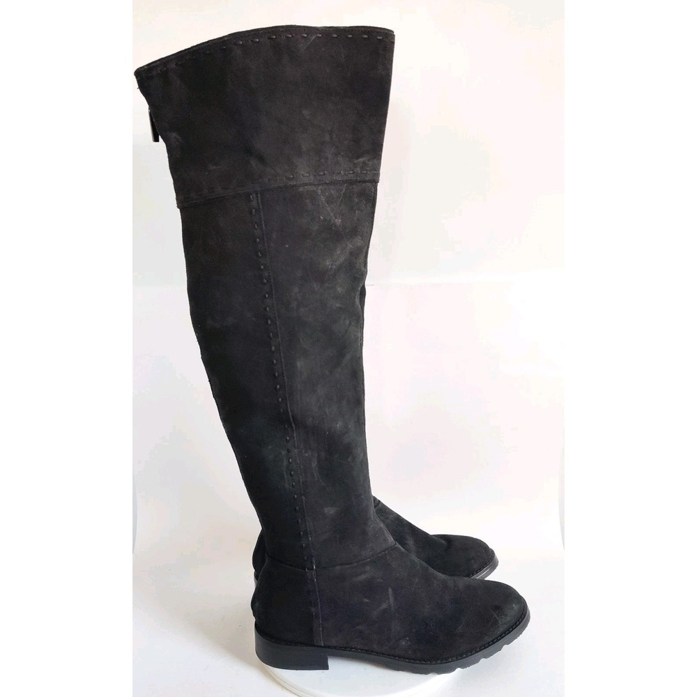 Women's Black Suede Over-the-Knee Boots